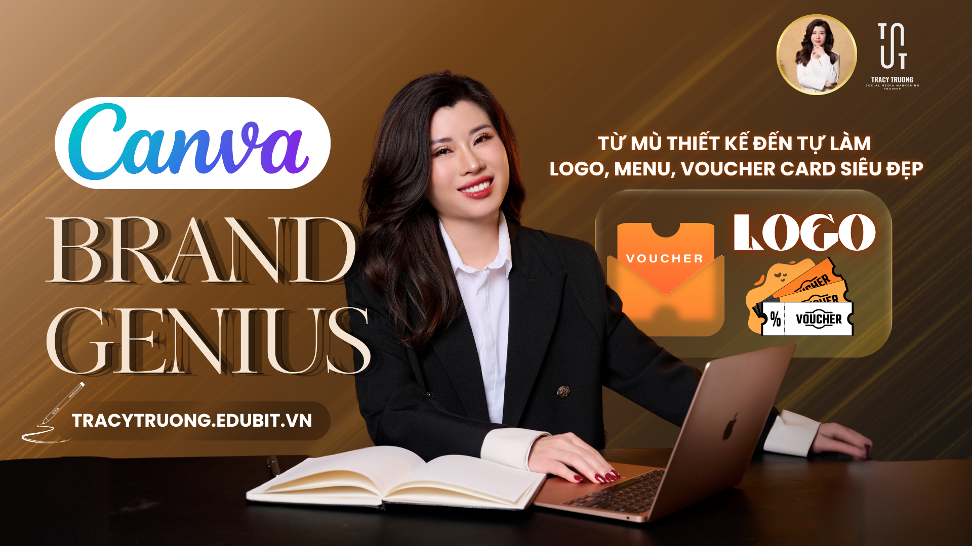 CANVA BRAND GENIUS - Từ Mù Thiết Kế Đến Tự Làm Logo, Menu, Voucher Card Siêu Đẹp